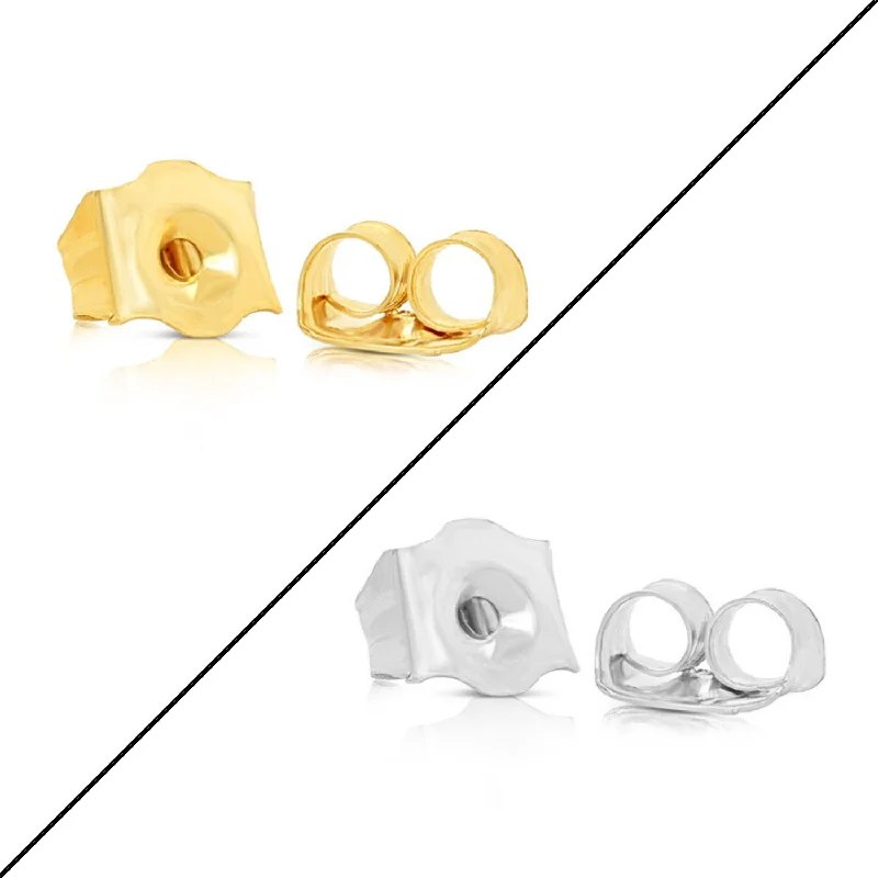 14k Solid Gold Push Backings, Additional Full Pair Replacement