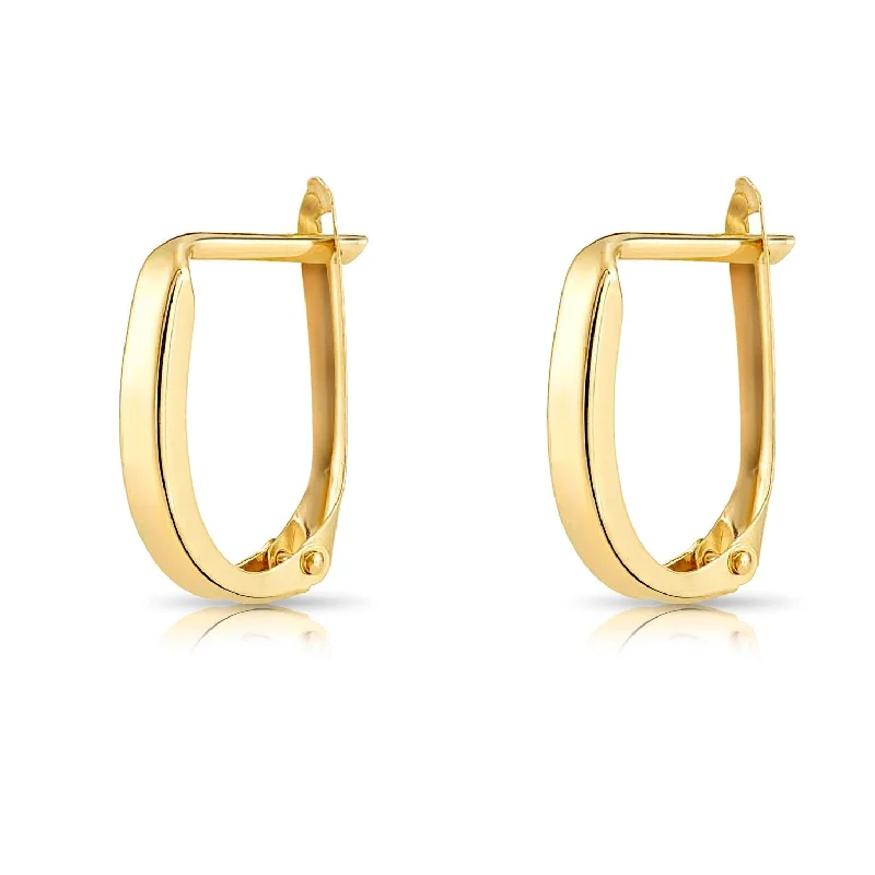 14K Yellow Gold Classic Huggie Hoop Earrings