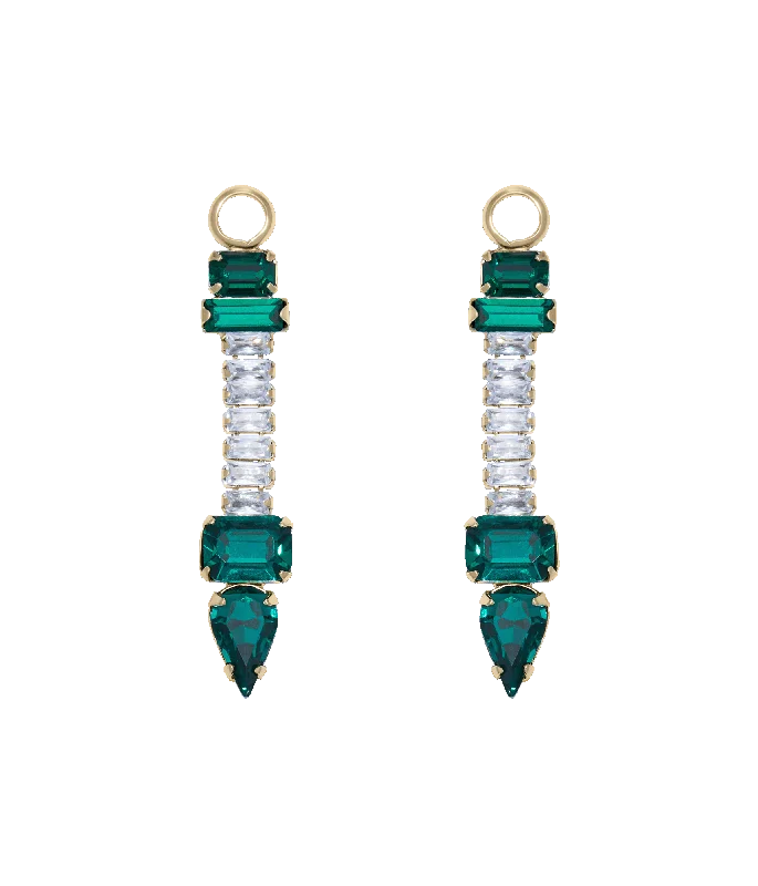 Emerald Baguette Huggie Charms