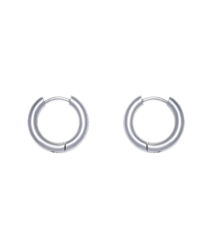 Huggie Hoops in Silver