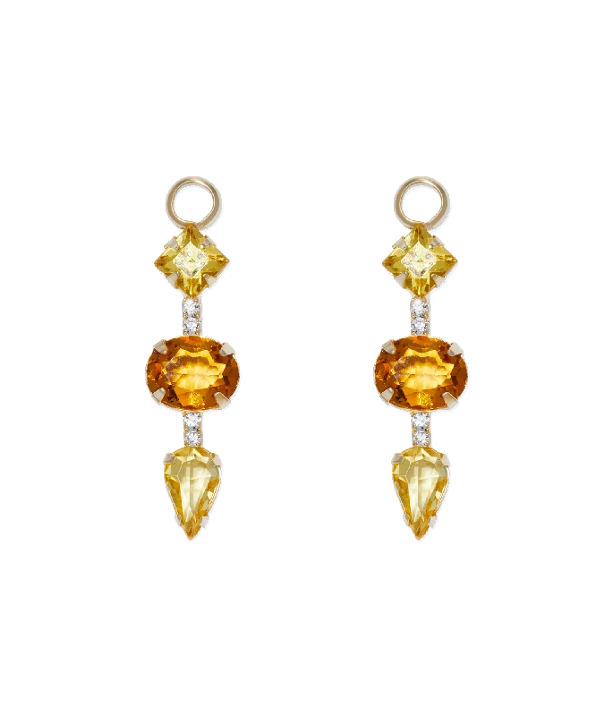 Light Topaz Huggie Charms