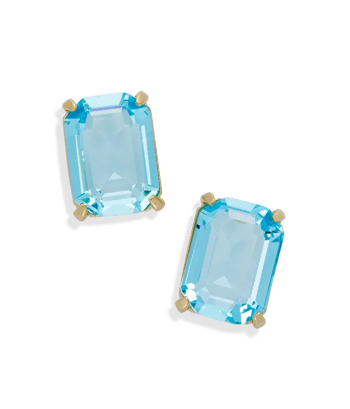 Socialite Studs in Aqua