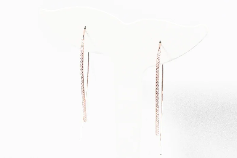 Lafonn Sterling Silver with Rose Gold Plate Open Hoop Earrings