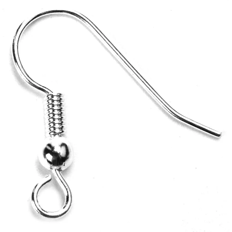 Surgical Steel Silver Color Shepherd Hook with Bead & Coil- Pack of 144