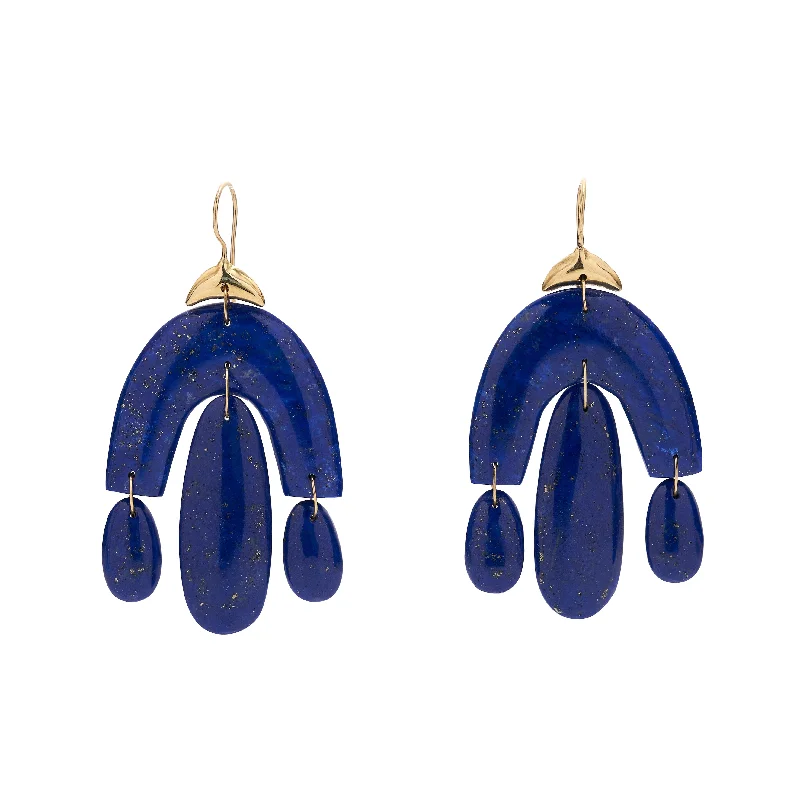 TenThousandThings 18k Lapis Chandelier Earrings