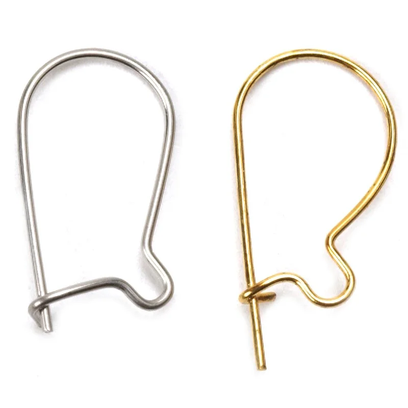 Yellow Plated Steel Kidney Wires-Packs of 144