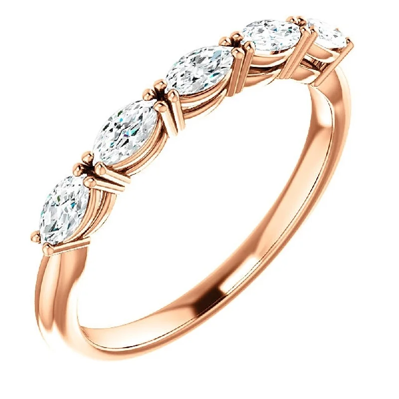 1 1/2Ct Oval Moissanite Wedding Ring Available in Rose Gold