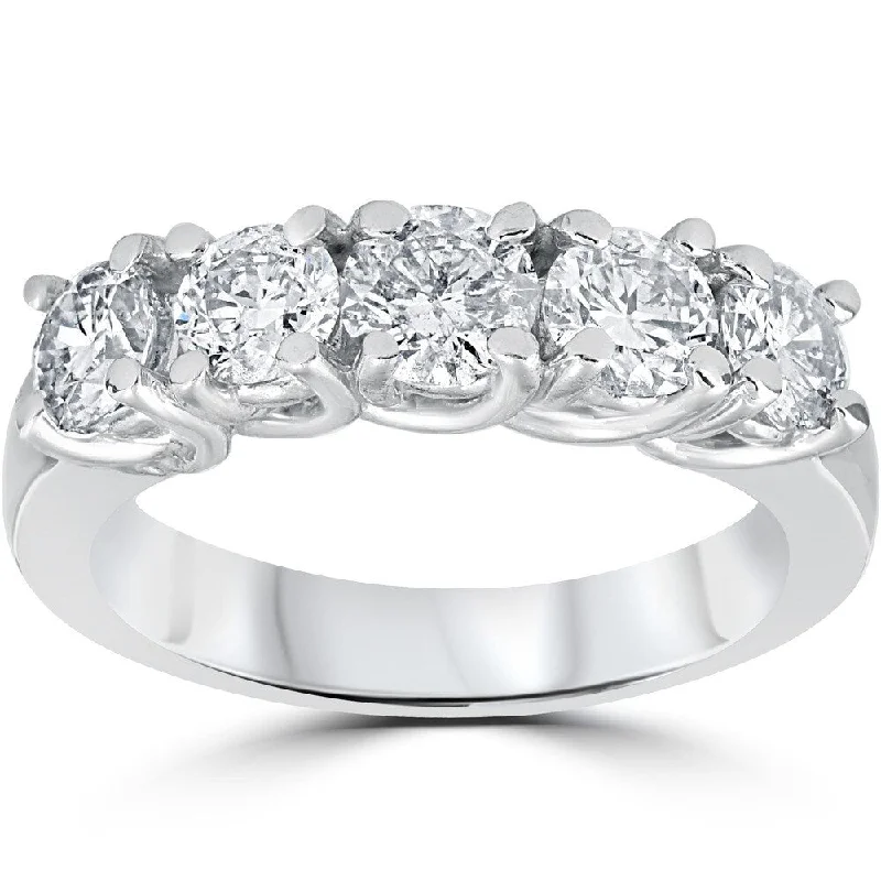 14k White Gold 1 1/2ct TDW Diamond Wedding Ring