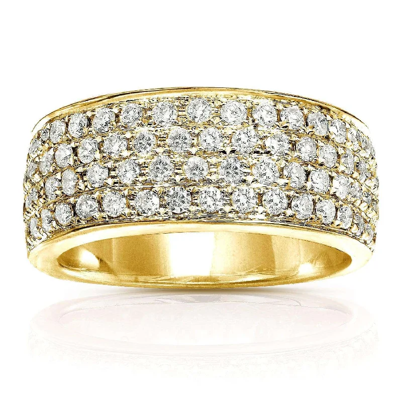 1 Carat TW Four-Row Diamond Pavé Band