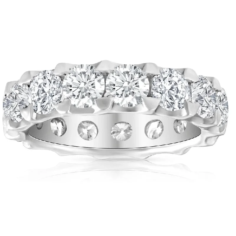 5 Ct Moissanite Eternity Ring in 10k White, Yellow, or Rose Gold