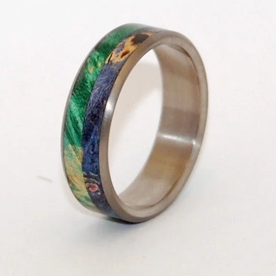 Wood And Titanium Wedding Ring | Men's Wood & Titanium Wedding Ring