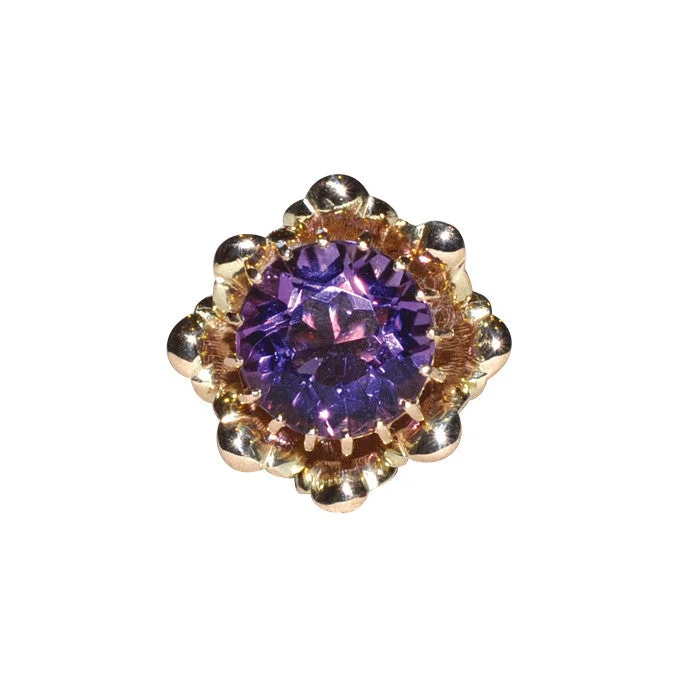 Amethyst Flower Cocktail Ring