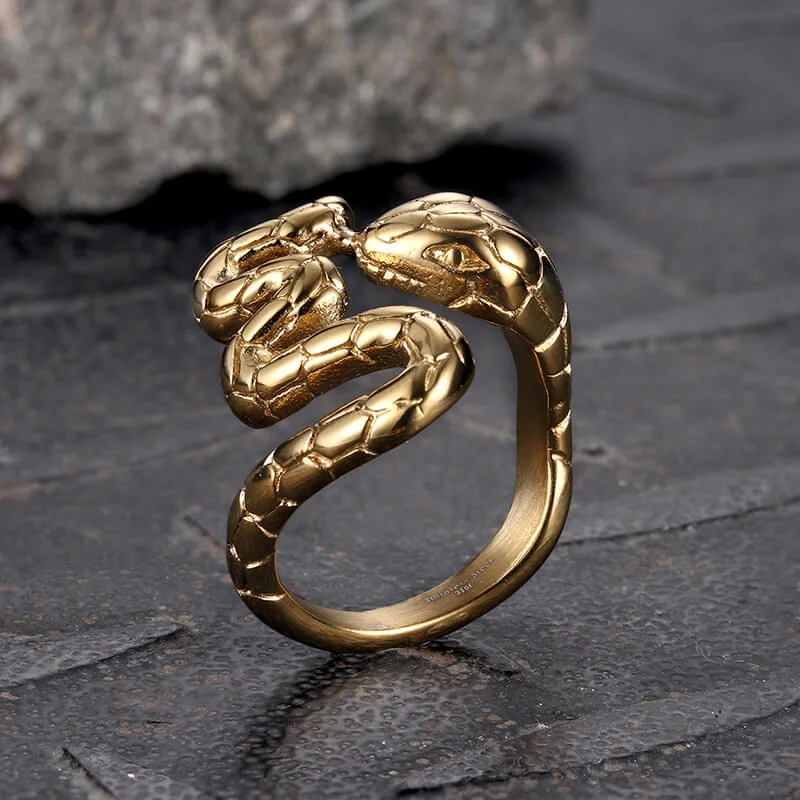 Biting Tail Snake Stainless Steel Ring