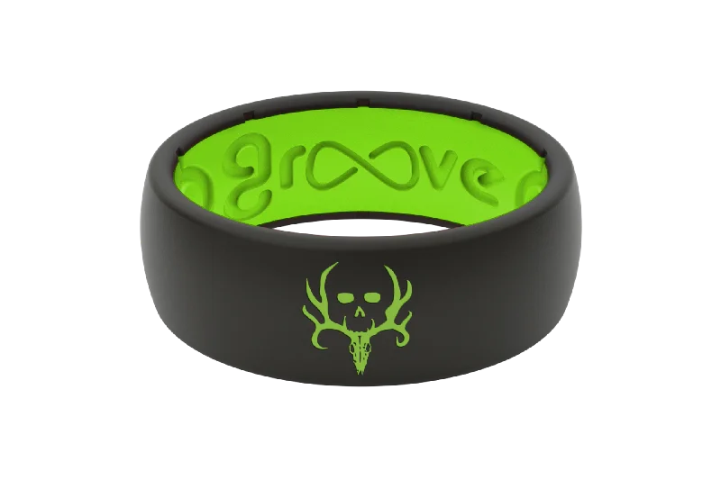 Bone Collector Black & Green Ring