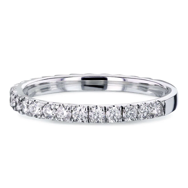 Diamond 3-Quarter Eternity Wedding Band 14k 1/2 Carat