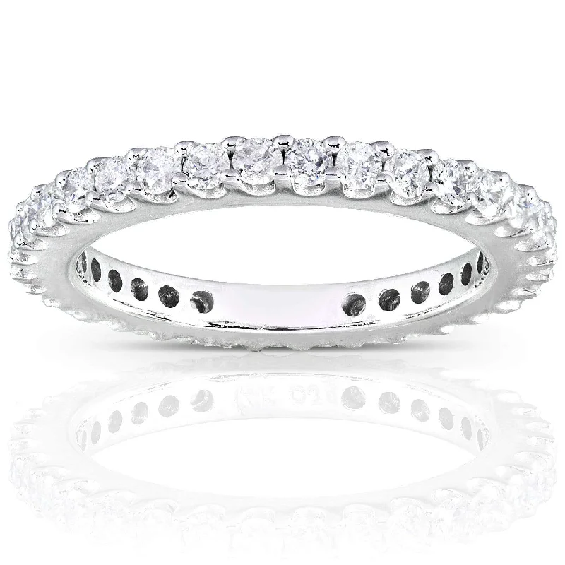 Diamond Eternity Wedding Band 3/4 carat (ctw) in 14K White Gold