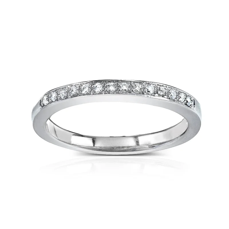 Diamond Wedding Band 1/10 CTW in 14k White Gold