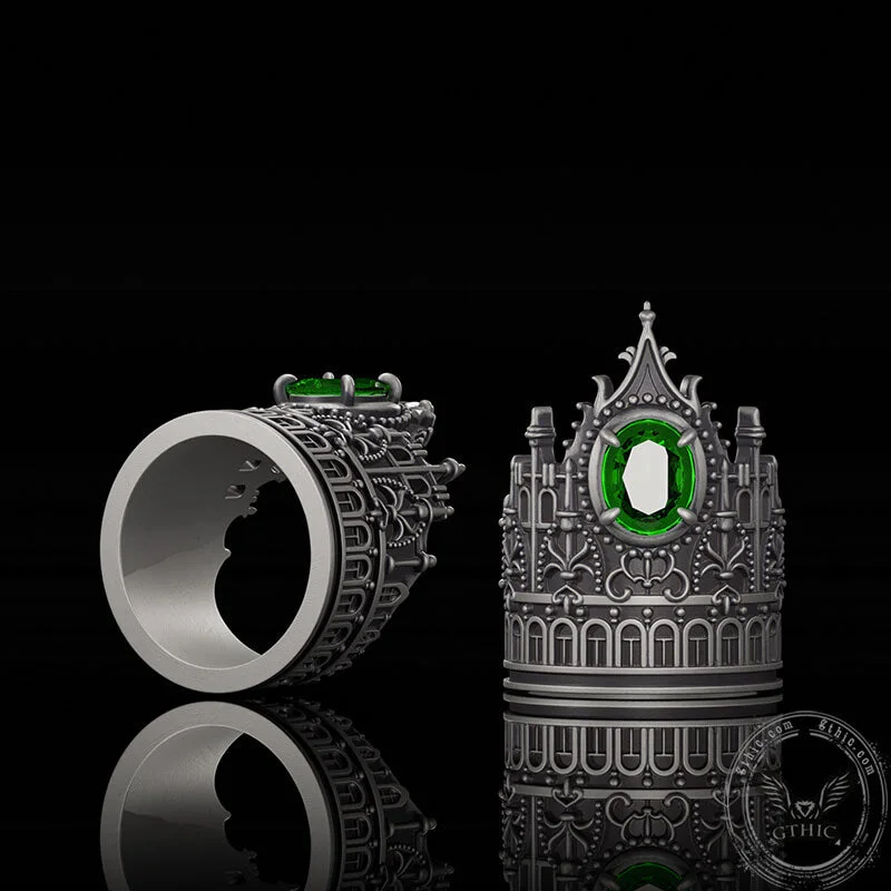 Gothic Castle Sterling Silver Ring