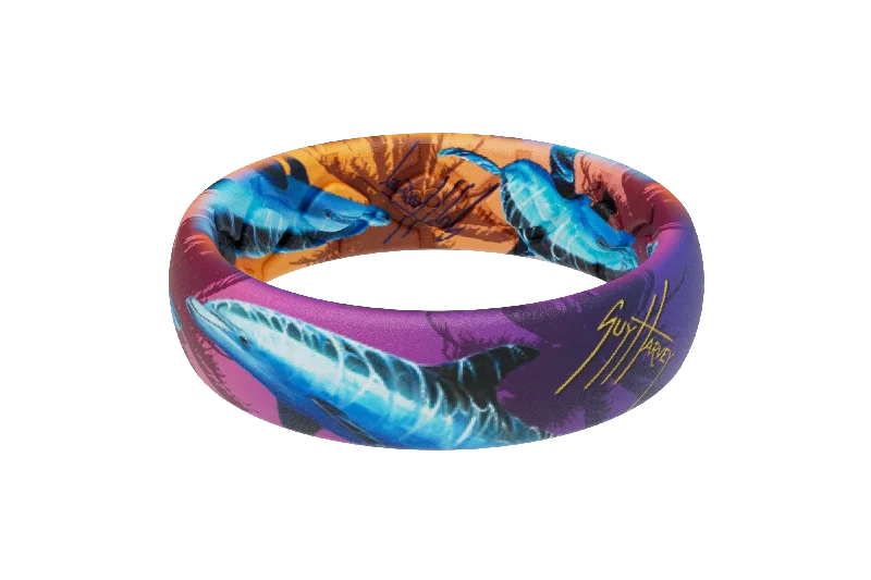 Guy Harvey Dolphin Sunset Thin Ring