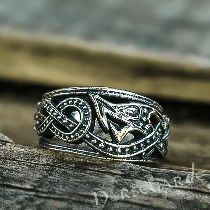 Handcrafted Coiled Serpent Ring - Sterling Silver