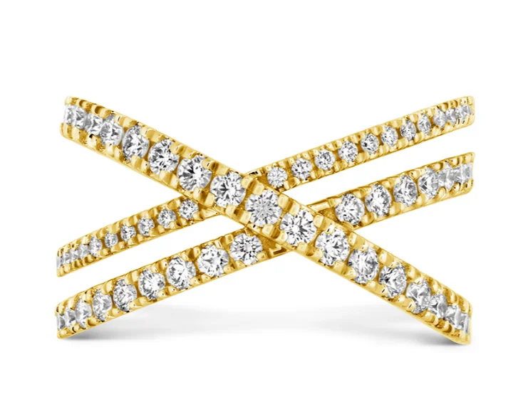 Hearts On Fire Round Diamonds Fashion Ring in 18K Yellow Gold (.69ctw)