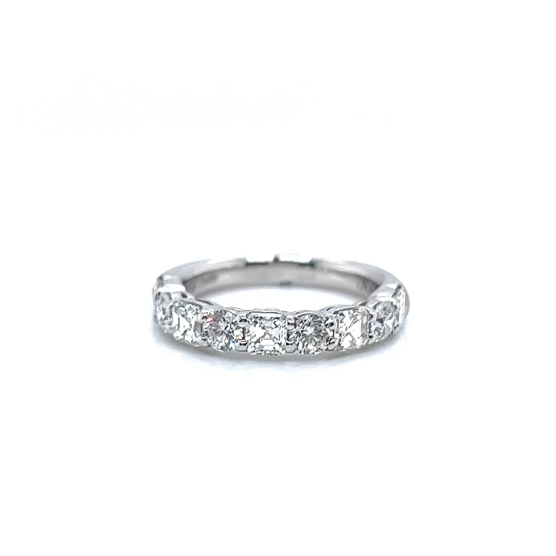 JB Star Fancy Diamond Half Anniversary Fashion Ring in 950 White Platinum (1.70ctw)