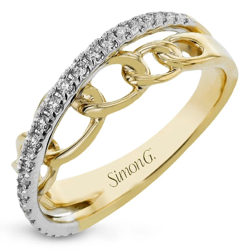 Fashion Ring In 18k Gold With Diamonds