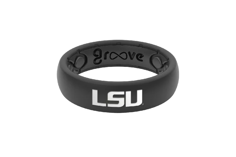 College LSU Black Thin Ring