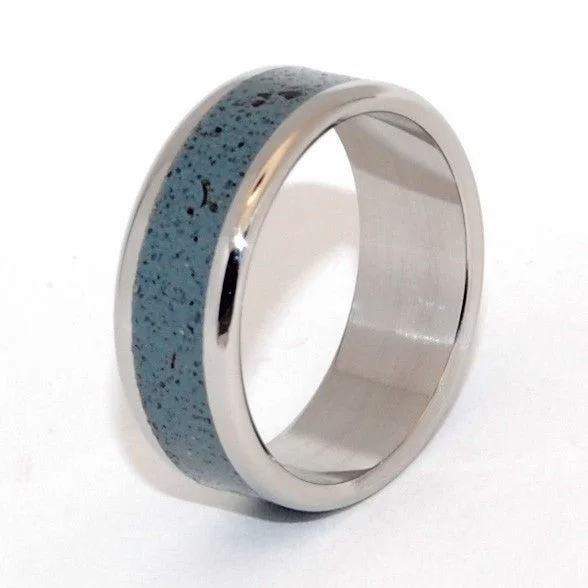 Opalus | Men's Beach Sand & Titanium Wedding Ring