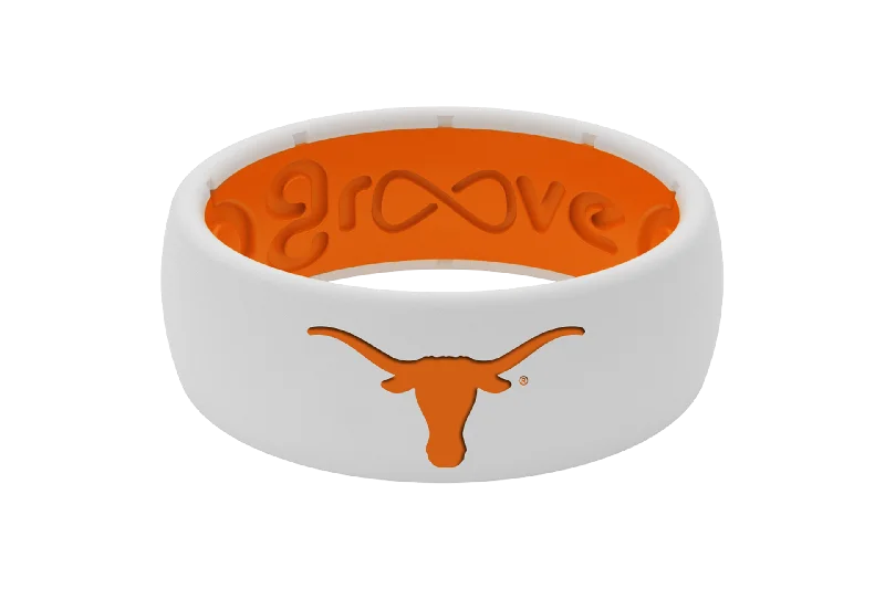 College Texas White & Orange Ring