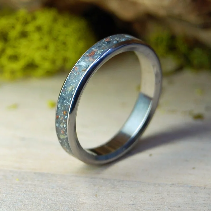 Penguins Of Patagonia | Argentina Patagonia Beach Sand, Lava & Titanium Wedding Ring