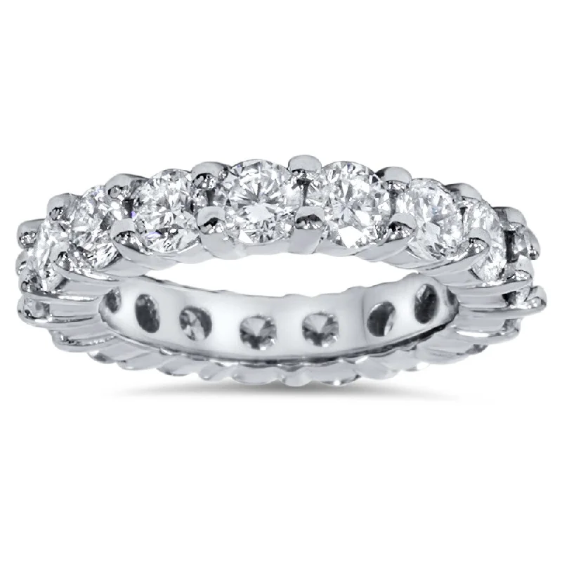 Pompeii3 14k White Gold 4ct TDW Diamond Eternity Wedding Band