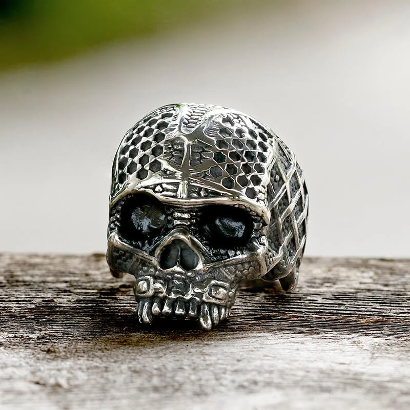 Punk Calvarium Skull Stainless Steel Ring