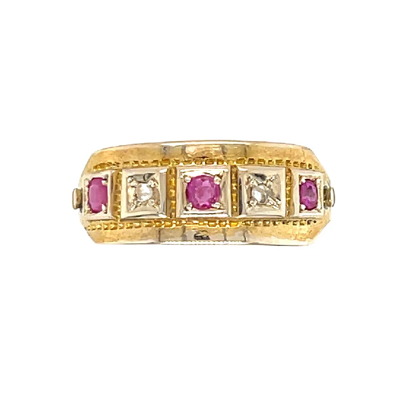 Ruby & Diamond Gypsy Ring