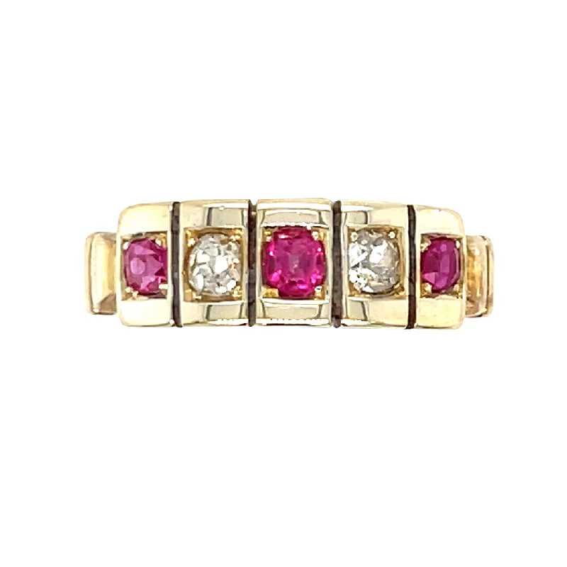 Ruby & Diamond Gypsy Ring