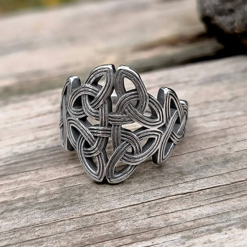 Simple Viking Celtic Knot Stainless Steel Ring