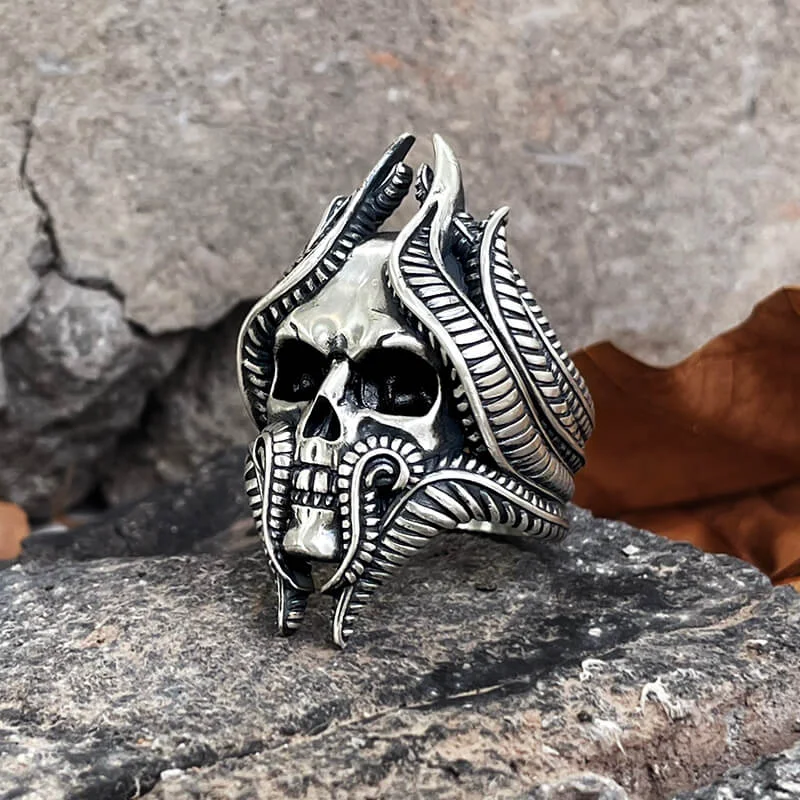 Tentacles Sterling Silver Skull Ring