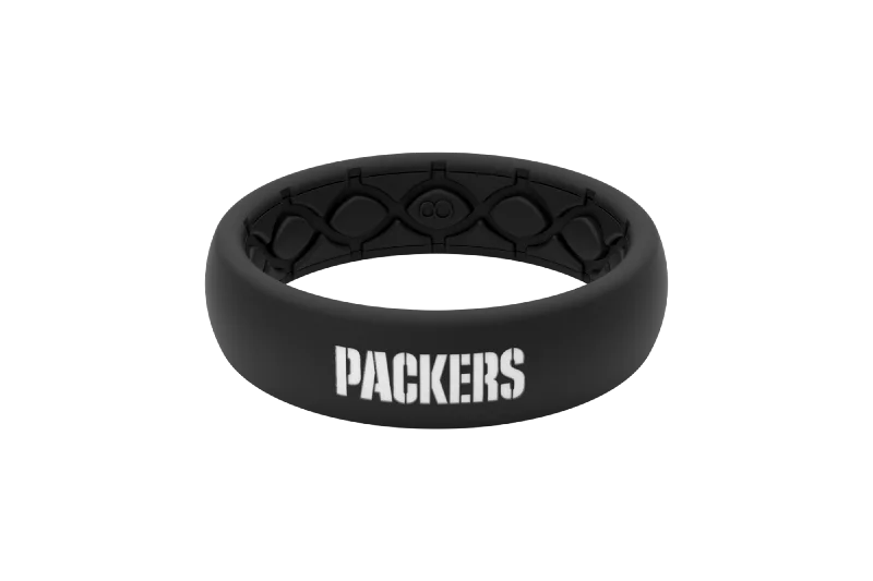 NFL Green Bay Packers Black Thin Ring