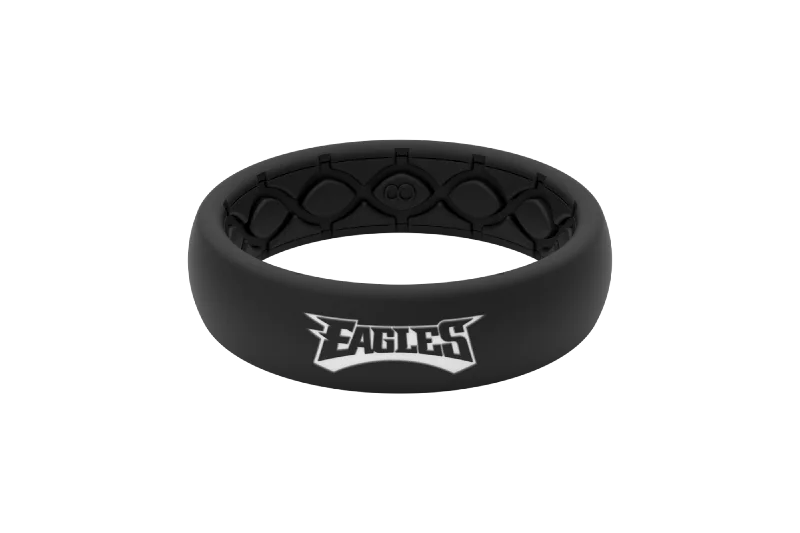 NFL Philadelphia Eagles Black Thin Ring