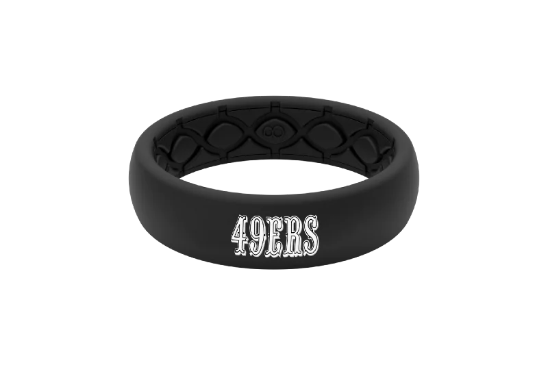 NFL San Francisco 49ers Black Thin Ring