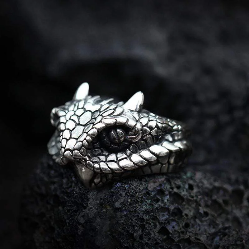 Vintage Cerastes Sterling Silver Animal Ring