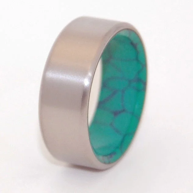 Webbed Malachite Steady Desire | Men's Malachite & Titanium Wedding Ring