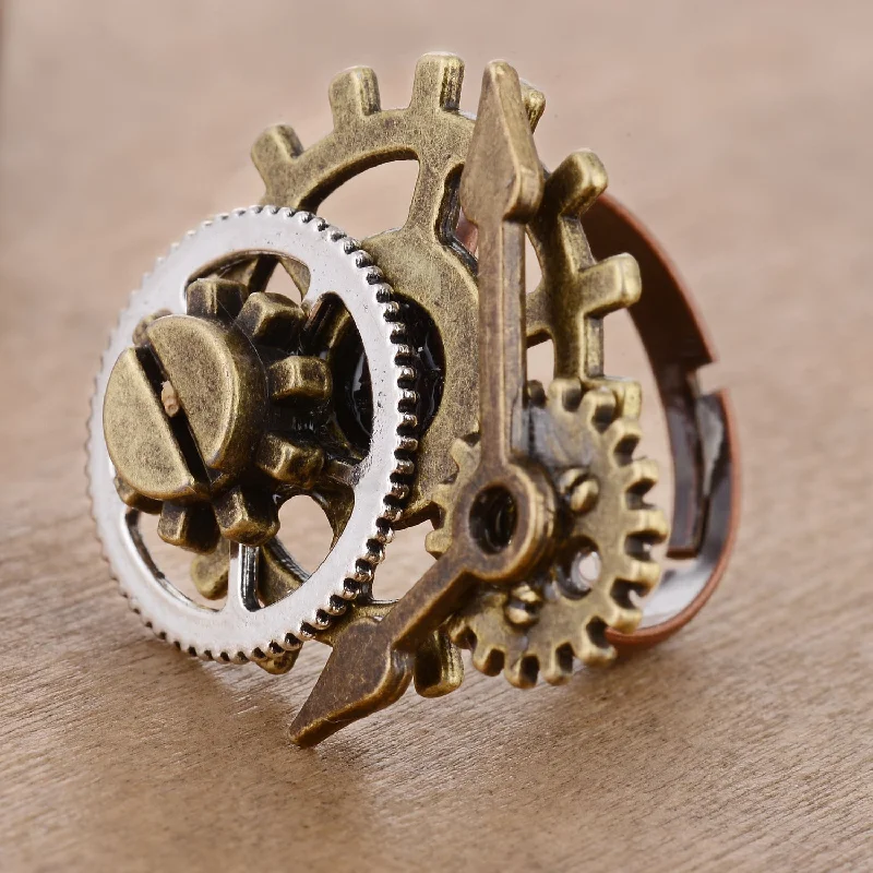 Wholesale Gothic Steampunk Gear Vintage Ring