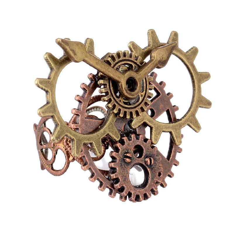 Wholesale Steam LAND Steam Gear Punk Ring Necklace