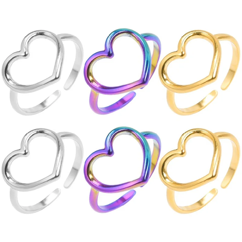 Wholesale Valentine's Day Stainless Steel Couple Love Rings