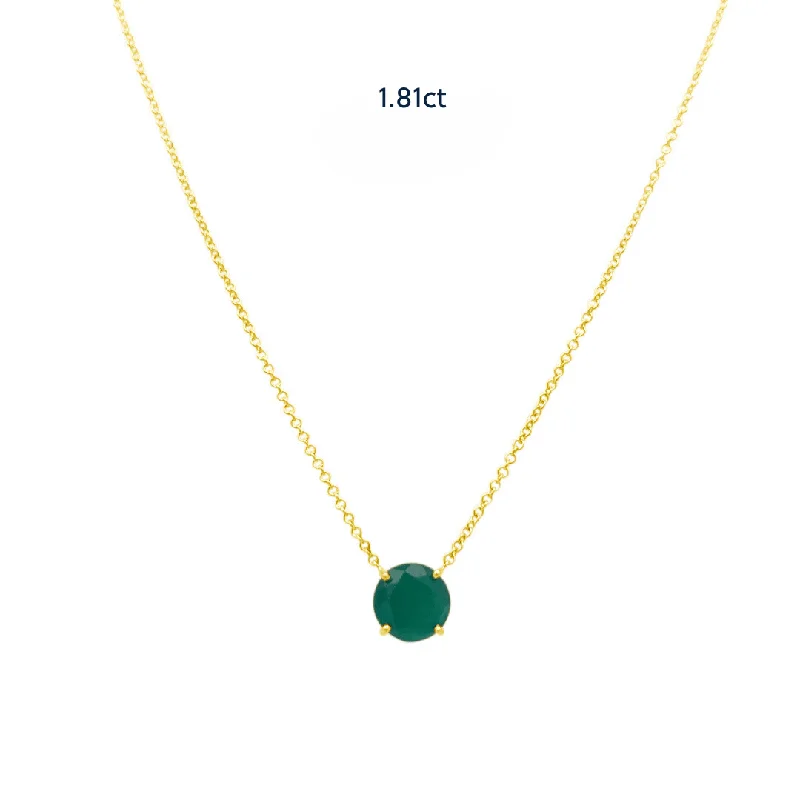 1.81ct Basket Set Colombian Emerald Necklace