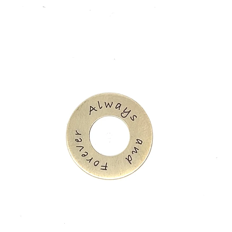 10K Brushed Gold 'Always and Forever' Halo Pendant