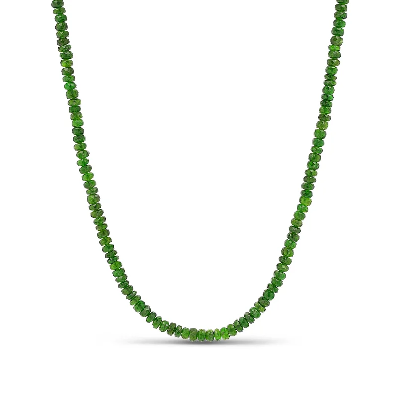 14k Chrome Diopside Layering Necklace - 20"