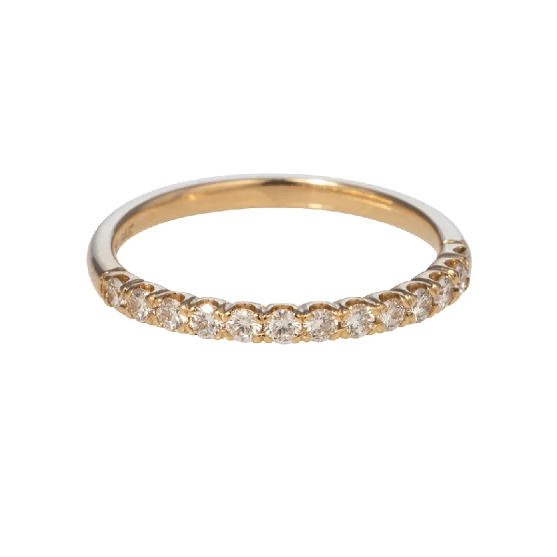 .27ctw Diamond U Pavé 14K Yellow Gold Halfway Band