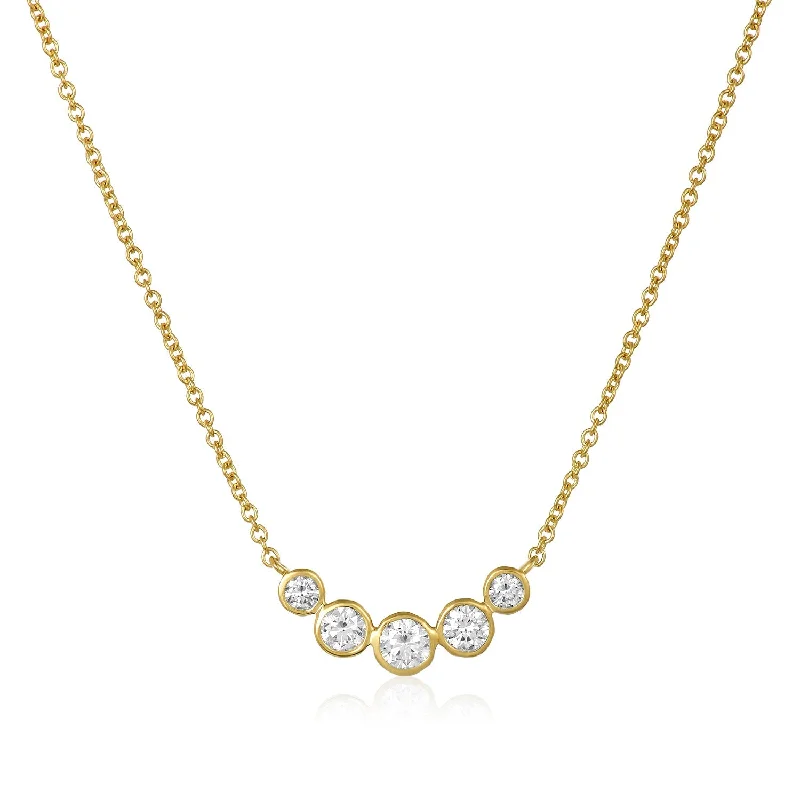 5 Diamond Bubble Necklace